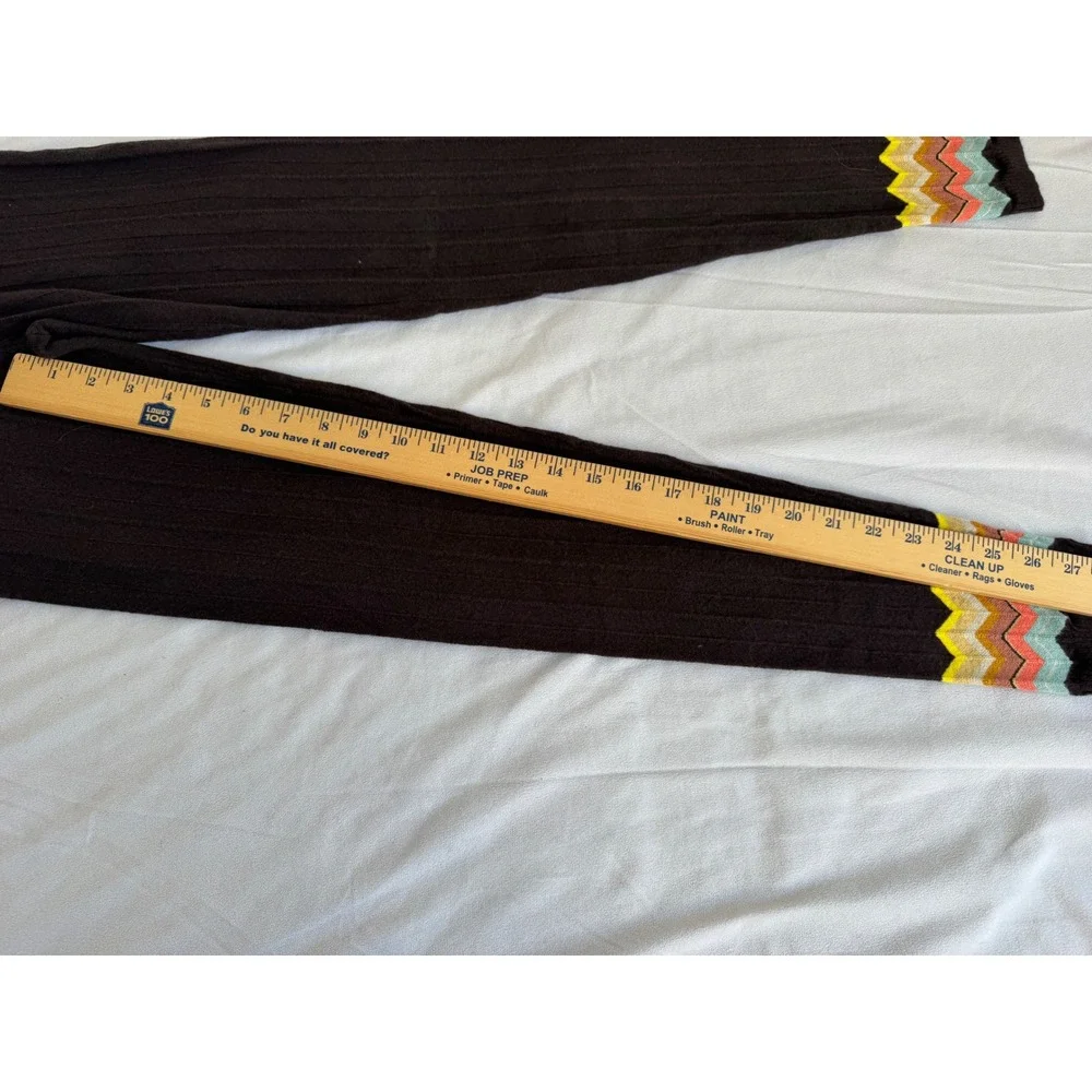 Missoni for Target 20th Anniversary Brown Ribbed Zigzag Knit Leggings XL NWT